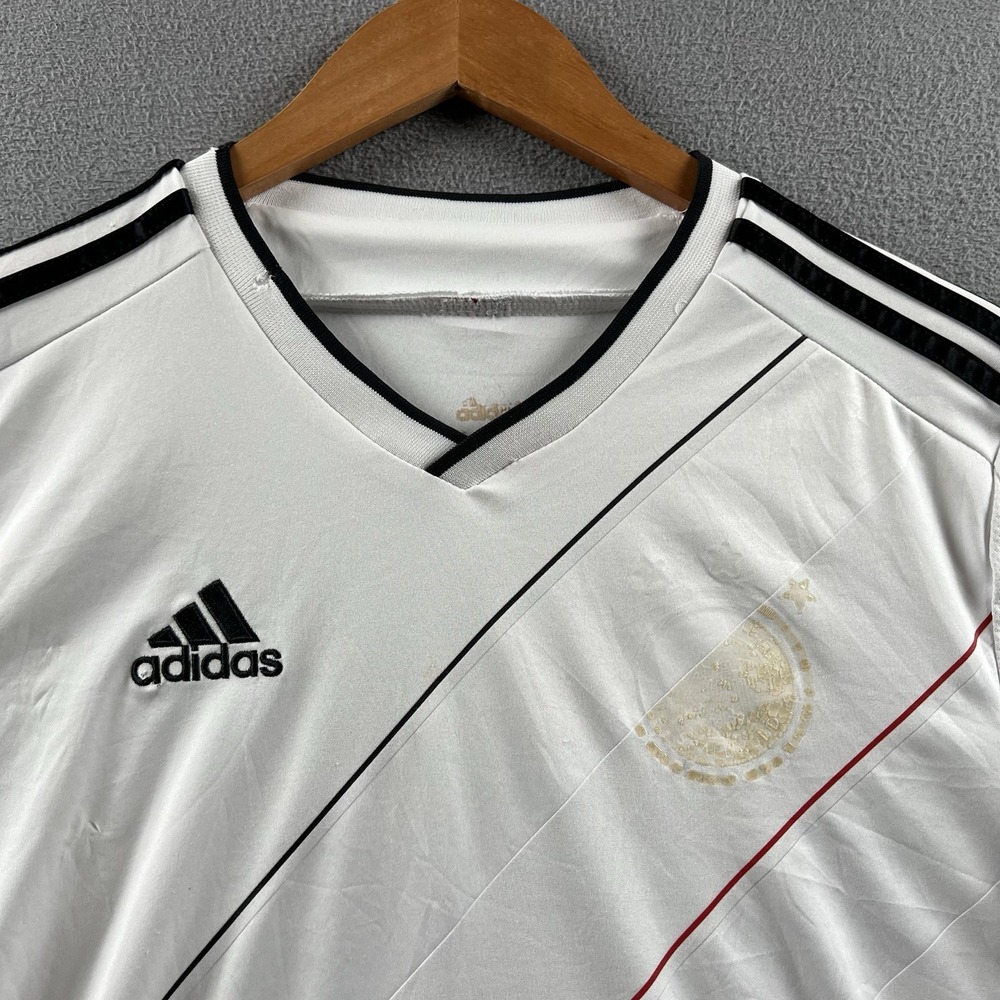 adidas Team Germany Jersey Mens Medium 2012/2013 Home Jersey Distressed Soccer - Picture 2 of 16